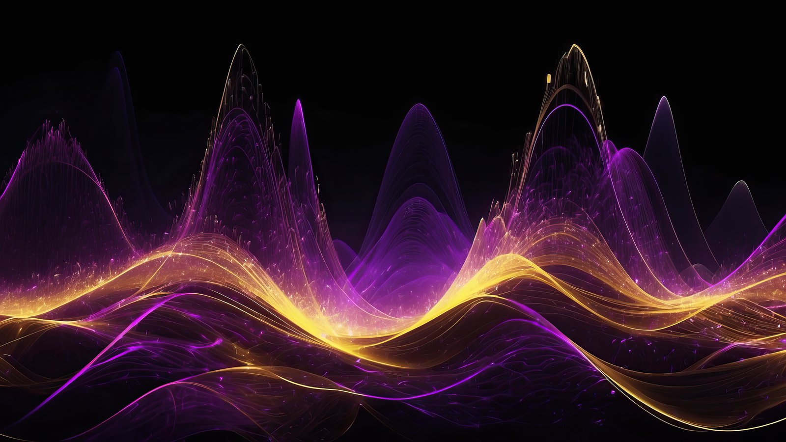 Music production interface with AI waveform generation and game audio timeline on a dark studio background