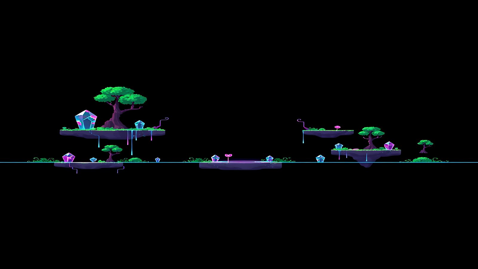 2D game scene showing multiple NPC characters with visible AI decision paths and behaviour indicators