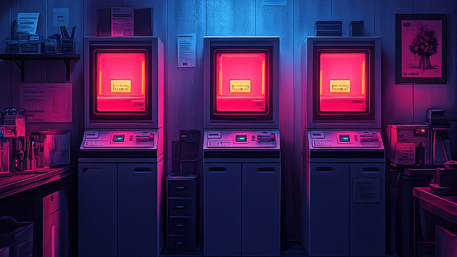 Pixel art game scene blending retro sprites with modern lighting effects on a dark background